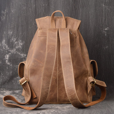 Mochila de Cuero Crazy Horse para Viajes y Aventuras al Aire Libre - Image 19