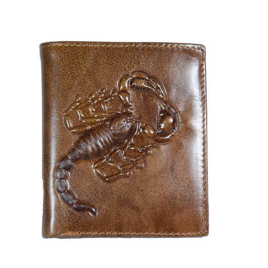 Billetera Corta Scorpion Retro para Hombre - Diseño Ejecutivo