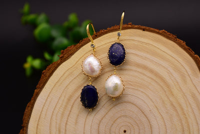 Aretes Largos de Perla Estilo Europeo Americano para Mujer - Image 10