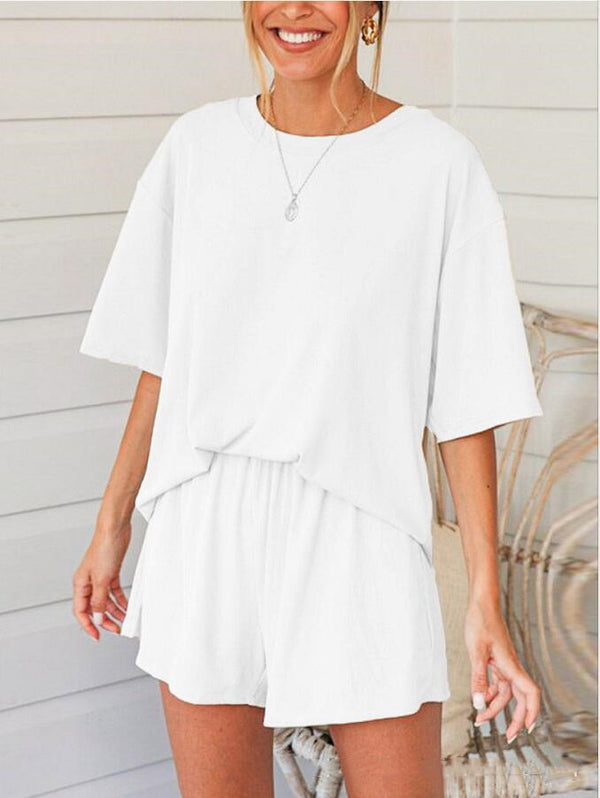 Conjunto de Shorts Casuales Talla Grande - Dos Piezas Suelto - Image 4