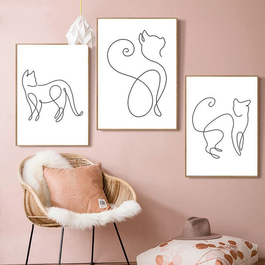 Cuadro de Arte Minimalista en Línea para Sala de Estar - Image 6