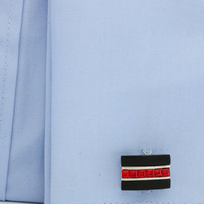 Gemelos de Ágata con Incrustación de Concha - Elegancia Francesa para Hombre - Image 9
