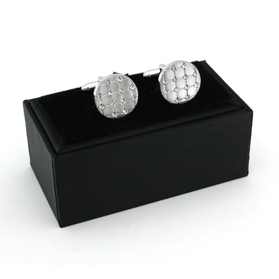 Gemelos de Puño Francés Metálicos Redondos para Hombre - Image 10