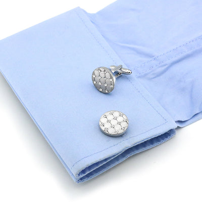 Gemelos de Puño Francés Metálicos Redondos para Hombre - Image 3