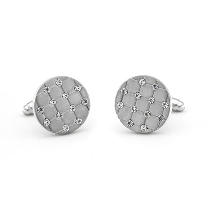 Gemelos de Puño Francés Metálicos Redondos para Hombre - Image 4