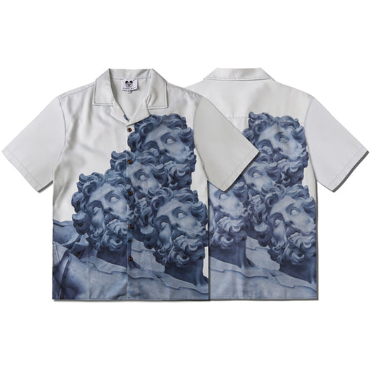 Cardigan Suelto Estampado de Manga Corta Unisex - Image 6