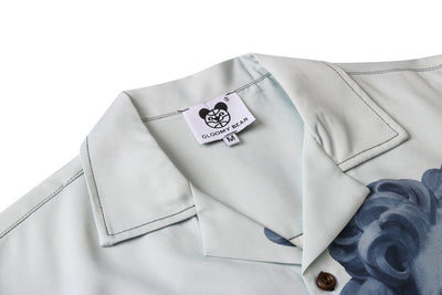 Cardigan Suelto Estampado de Manga Corta Unisex - Image 3