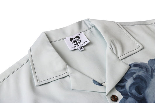 Cardigan Suelto Estampado de Manga Corta Unisex - Image 3