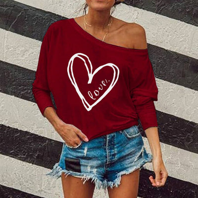 Sudadera Suelta Estampada de Manga Larga para Mujer