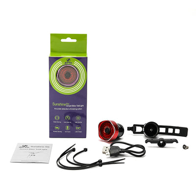 Luz Trasera de Bicicleta Recargable USB con Sensor Automático - Image 12