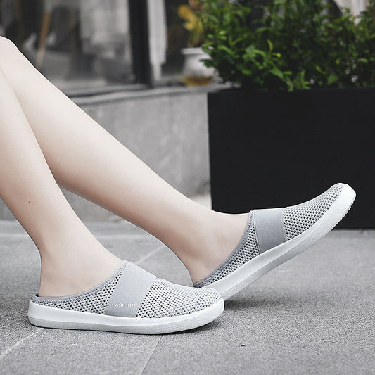 Pantuflas de Verano para Mujer Estilo Nido de Pájaro con Malla Transpirable