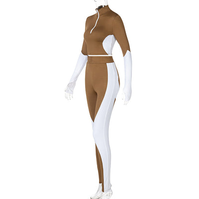 Conjunto Deportivo Yoga Cintura Alta con Realce de Glúteos y Combinación de Colores - Image 12