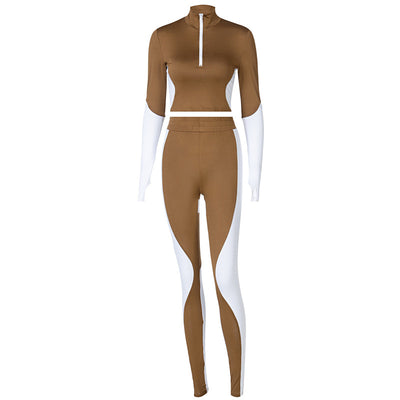 Conjunto Deportivo Yoga Cintura Alta con Realce de Glúteos y Combinación de Colores - Image 13
