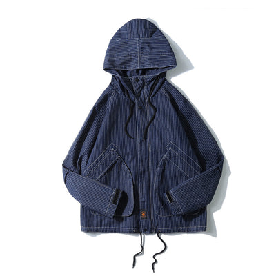 Overol Retro Japonés a Rayas para Hombre - Primavera - Image 7