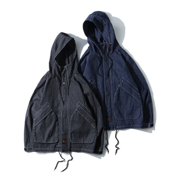 Overol Retro Japonés a Rayas para Hombre - Primavera