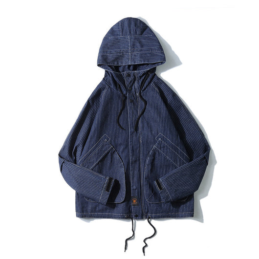 Overol Retro Japonés a Rayas para Hombre - Primavera - Image 2