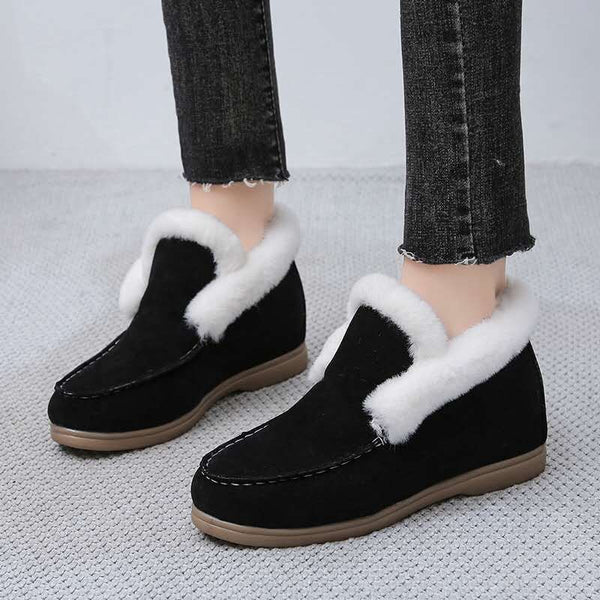 Botas Martin Cortas de Punta Redonda para Mujer - Cálidas y Versátiles
