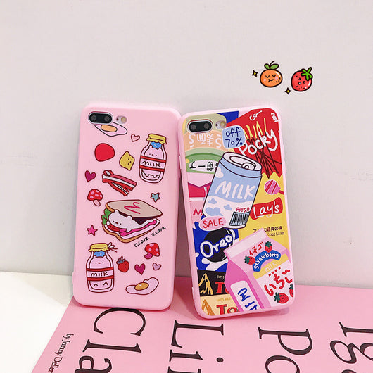 Funda para Celular de Fresa Rosa Estilo Caricatura - Image 6