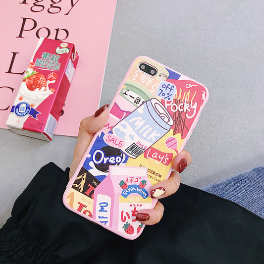 Funda para Celular de Fresa Rosa Estilo Caricatura - Image 2