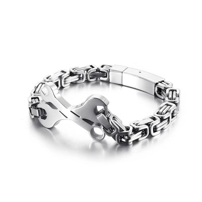 Pulsera Cadena Circular Emperador de Acero Titanio - Image 17