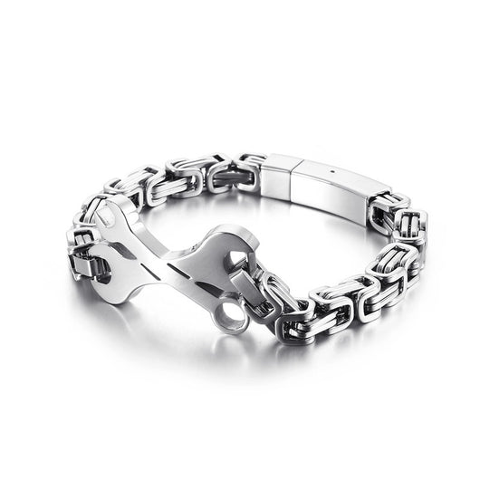 Pulsera Cadena Circular Emperador de Acero Titanio - Image 17