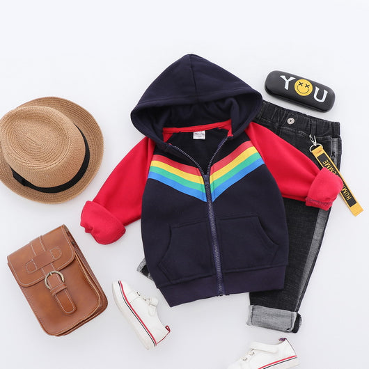Sudadera con Cierre y Estampado Arcoíris para Niños - Image 9