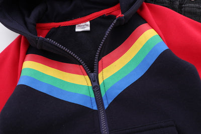 Sudadera con Cierre y Estampado Arcoíris para Niños - Image 3