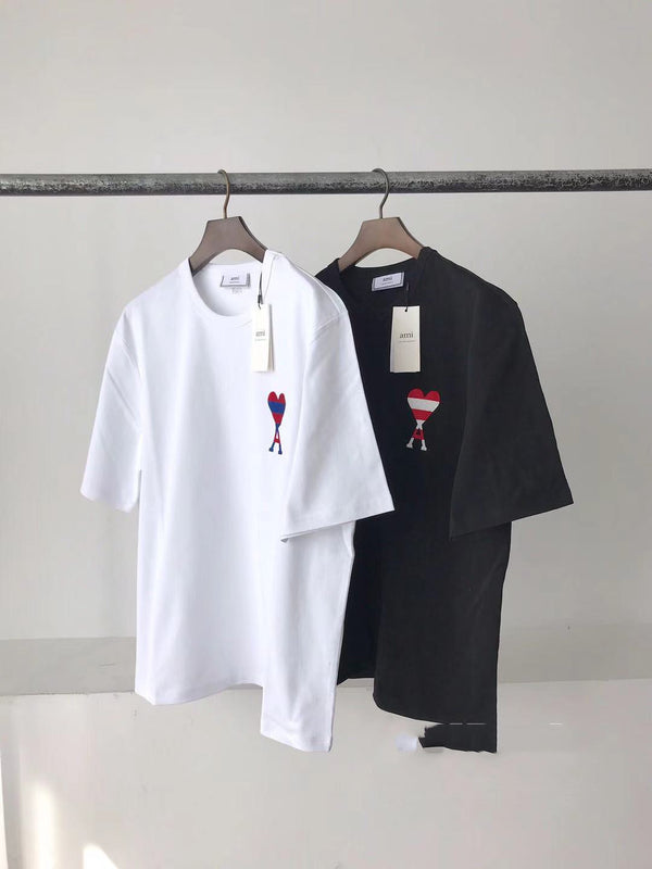 Camiseta Básica Cuello Redondo de Algodón para Hombre y Mujer