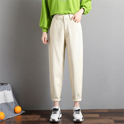 Pantalones Harem Coreanos Cintura Ajustable Pierna Recta para Mujer - Image 6