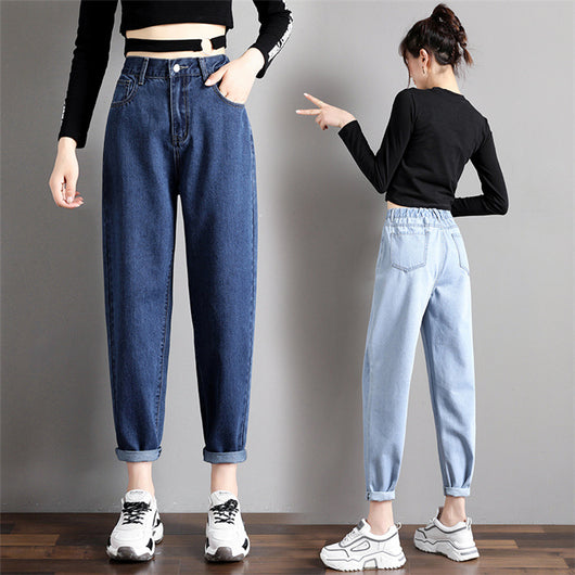 Pantalones Harem Coreanos Cintura Ajustable Pierna Recta para Mujer - Image 7