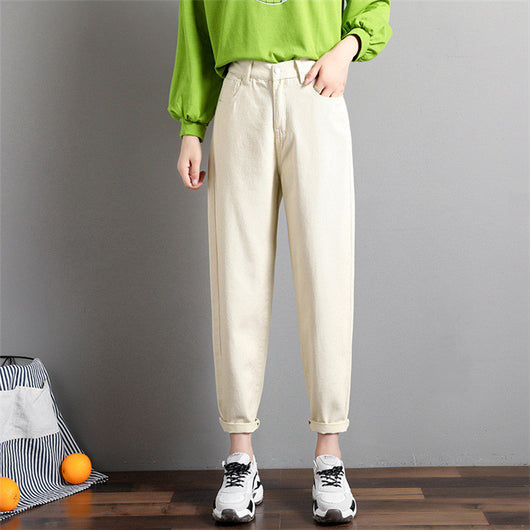 Pantalones Harem Coreanos Cintura Ajustable Pierna Recta para Mujer - Image 5