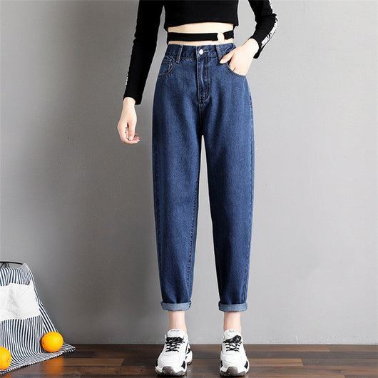 Pantalones Harem Coreanos Cintura Ajustable Pierna Recta para Mujer - Image 4