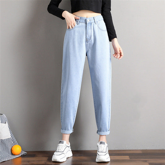 Pantalones Harem Coreanos Cintura Ajustable Pierna Recta para Mujer - Image 2