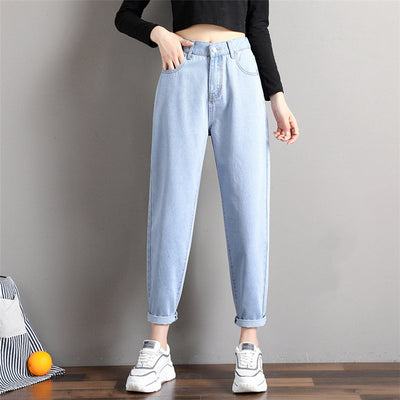 Pantalones Harem Coreanos Cintura Ajustable Pierna Recta para Mujer - Image 2