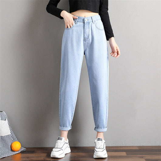 Pantalones Harem Coreanos Cintura Ajustable Pierna Recta para Mujer - Image 2