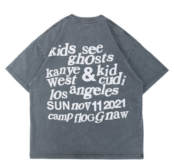 Camiseta Unisex con Letras Retro Desgastadas - Estilo Vintage para Hombre y Mujer