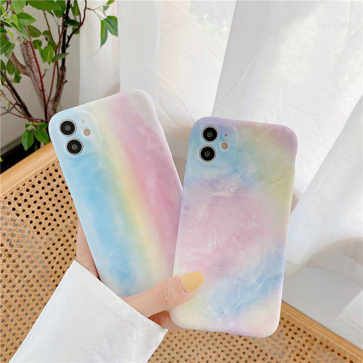 Funda iPhone con Líquido Rainbow - Protección y Estilo