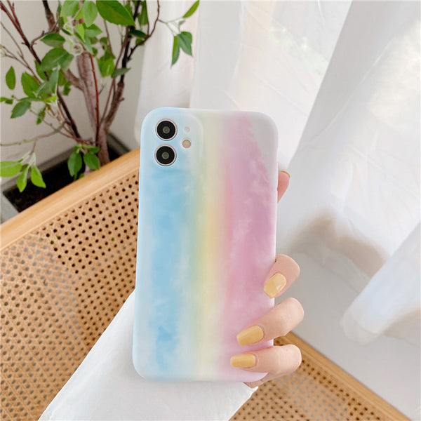 Funda iPhone con Líquido Rainbow - Protección y Estilo