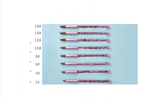 Bolígrafo de Diseño de Uñas con Aceite y Pelaje de Visón Rosa - Image 5