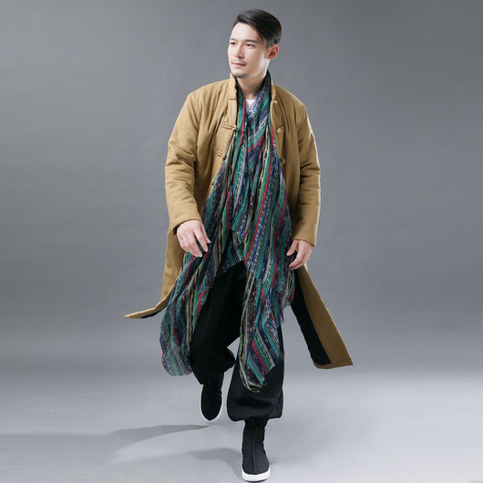 Chaqueta Acolchada Casual para Hombre - Algodón Puro Estilo Folclórico - Image 11