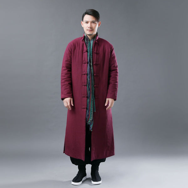 Chaqueta Acolchada Casual para Hombre - Algodón Puro Estilo Folclórico