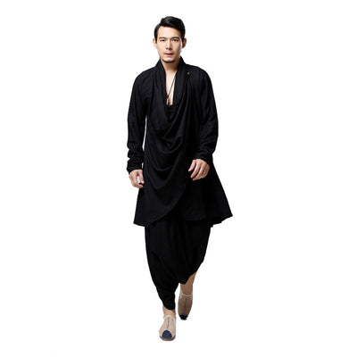 Túnica Larga Ajustada Estilo Chino para Hombre - Image 5
