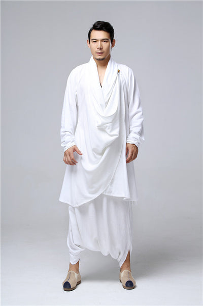Túnica Larga Ajustada Estilo Chino para Hombre - Image 3