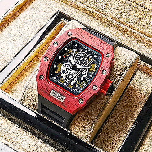 Reloj Mecánico Barril de Vino con Fondo Transparente - Image 10