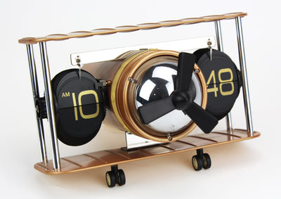 Reloj de Volteo Artístico Estilo Europeo con Modelo de Avión - Image 4