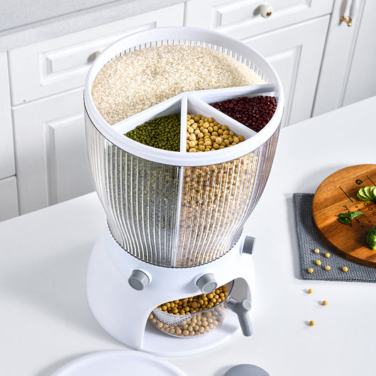 Contenedor Giratorio para Arroz y Cereales - Almacenamiento Práctico para el Hogar - Image 3