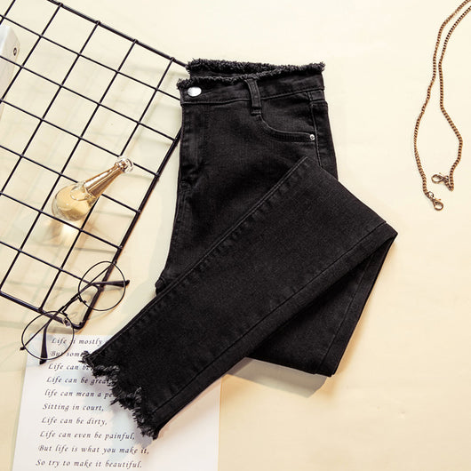 Pantalones Vaqueros Cintura Alta Elástica para Mujer