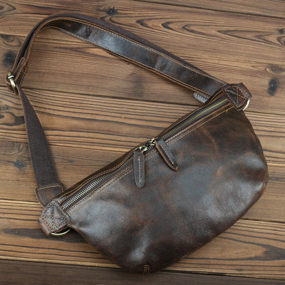 Bolsa de Pecho Retro Cuero Crazy Horse - Estilo Vintage - Image 16