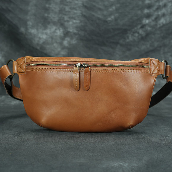 Bolsa de Pecho Retro Cuero Crazy Horse - Estilo Vintage