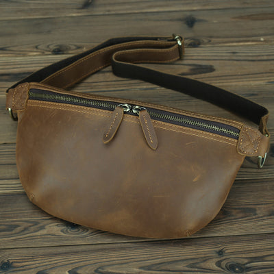 Bolsa de Pecho Retro Cuero Crazy Horse - Estilo Vintage - Image 5